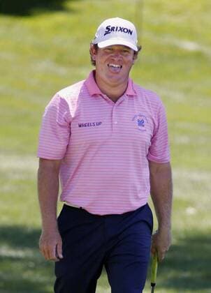 June 30, 2016 - Akron, OH, USA - William McGirt reacts to making a long putt and saving par on 18 after hitting into the trees twice during the first round of the Bridgestone Invitational at Firestone Country Club in Akron, Ohio, on Thursday, June 30, 2016. Bridgestone Invitational at Firestone Country Club, first round - ZUMAm67_