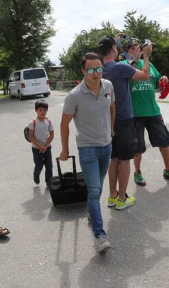 Austrian Grand Prix Zeltweg - Spielberg, 30. 06. 2016 Ankunft der Fahrer Felipe MASSA mit Sohn
