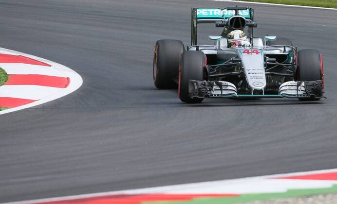 FORMULA 1 - GP of Austria 2016 SPIELBERG,AUSTRIA,01.JUL.16 - MOTORSPORTS, FORMULA 1 - Grand Prix of Austria, Red Bull Ring, free practice. Image shows Lewis Hamilton (GBR Mercedes GP). GEPAxpictures xMarioxKneisl
