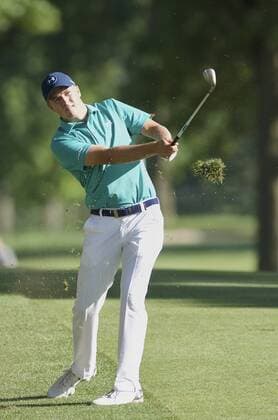 June 30, 2016: Jordan Spieth hits a fairway shot during the first round of golf at the PGA Golf Herren World Golf Championships Bridgestone Invitational at Firestone Country Club in Akron, Ohio. (Photo by Shelley Lipton Icon Sportswire) GOLF: JUL 30 PGA - World Golf Championships-Bridgestone Invitational - First Round Icon160630080 EDITORIAL USE ONLY