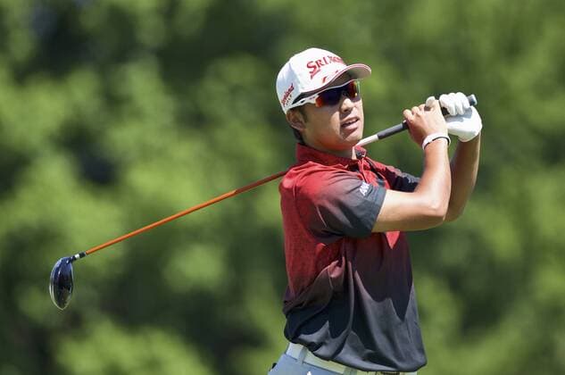 June 30, 2016: Hideki Matsuyama of Japan watches his shot from the tee during the first round of golf at the PGA Golf Herren World Golf Championships Bridgestone Invitational at Firestone Country Club in Akron, Ohio. (Photo by Shelley Lipton Icon Sportswire) GOLF: JUL 30 PGA - World Golf Championships-Bridgestone Invitational - First Round Icon160630035 EDITORIAL USE ONLY