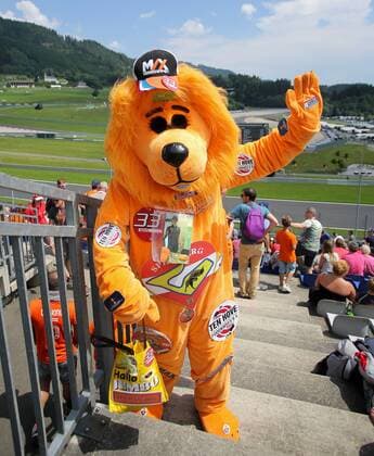 FORMULA 1 - GP of Austria 2016 SPIELBERG,AUSTRIA,02.JUL.16 - MOTORSPORTS, FORMULA 1 - Grand Prix of Austria, Red Bull Ring, qualifying. Image shows the fan of Max Verstappen (NED Red Bull) dressed as lion. GEPAxpictures xMaticxKlansek