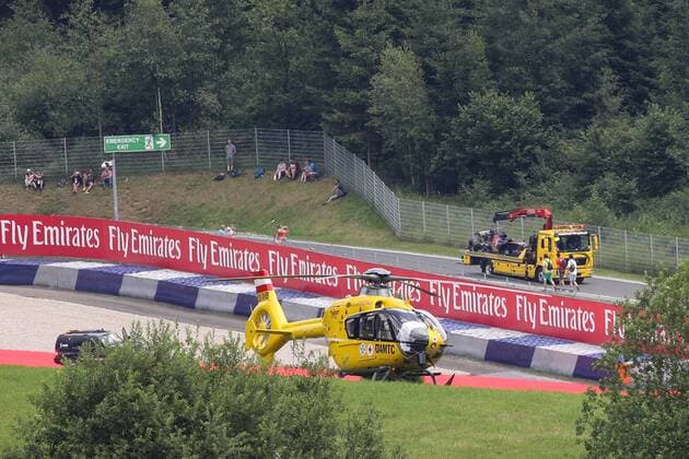 FORMULA 1 - GP of Austria 2016 SPIELBERG,AUSTRIA,02.JUL.16 - MOTORSPORTS, FORMULA 1 - Grand Prix of Austria, Red Bull Ring, qualifying. Image shows crashed car by Daniil Kwjat (RUS Torro Rosso). GEPAxpictures xMaticxKlansek