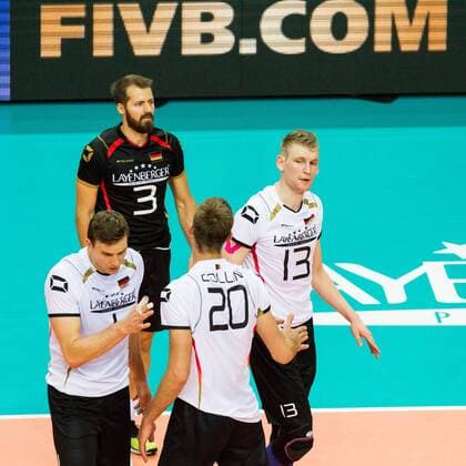 Thilo Spaeth-Westerholdt (3 Deutschland Germany), Christian Fromm (1 Deutschland Germany), Philipp Collin (20 Deutschland Germany) und Simon Hirsch (13 Deutschland Germany) enttaeuscht; FIVB Volleyball World League Group 3 Finals, fraport Arena, Frankfurt (Main) Germany, 20160702: 1st place match: Germany vs Slovenia (Deutschland gegen Slowenien) Frankfurt (Main) Copyright: Wuechnerx xEibner-Pressefoto EP_nwr