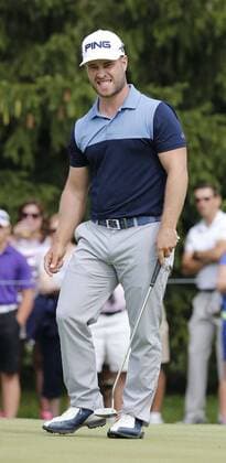 July 2, 2016 - Akron, OH, USA - David Lingmerth reacts to a missed birdie putt on the 15th hole during the third round of the Bridgestone Invitational at Firestone Country Club in Akron, Ohio, on Saturday, July 2, 2016. Bridgestone Invitational, third round - ZUMAm67_