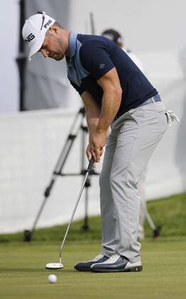 July 2, 2016 - Akron, OH, USA - David Lingmerth putts on the 17th hole during the third round of the Bridgestone Invitational at Firestone Country Club in Akron, Ohio, on Saturday, July 2, 2016. Bridgestone Invitational, third round - ZUMAm67_