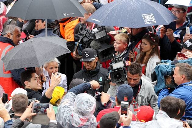FORMULA 1 - GP of Austria 2016 SPIELBERG,AUSTRIA,03.JUL.16 - MOTORSPORTS, FORMULA 1 - Grand Prix of Austria, Red Bull Ring, Red Carpet. Image shows Lewis Hamilton (GBR Mercedes GP). GEPAxpictures xMaticxKlansek