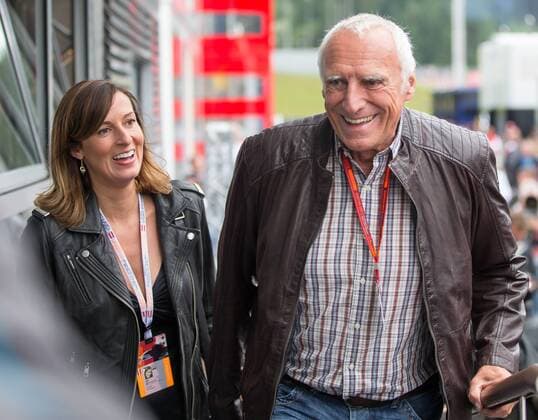03.07.2016, Red Bull Ring, Spielberg, AUT, FIA, Formel 1, Grosser Preis von Oesterreich, Rennen, im Bild Dietrich Mateschitz (AUT) Red Bull Gruender und Eigentuemer mit seiner lebensgefaehrtin Marion Feichtner CEO and Founder of Red Bull Dietrich Mateschitz (AUT) with girlfrind Marion Feichtner before the Race for the Austrian Formula One Grand Prix at the Red Bull Ring in Spielberg, Austria on 2016 07 03. -Pressefoto Spielberg  Kein Release verfuegbar  