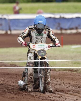 Speedway Hessen - Speedway Bundesliga Team Cup 2016 03.07.2016 DMV White Tigers - Brokstedt Wikinger v.l. Daniel Spiller (DMV White Tigers - blauer Helm) Speedway Team Cup 2016
