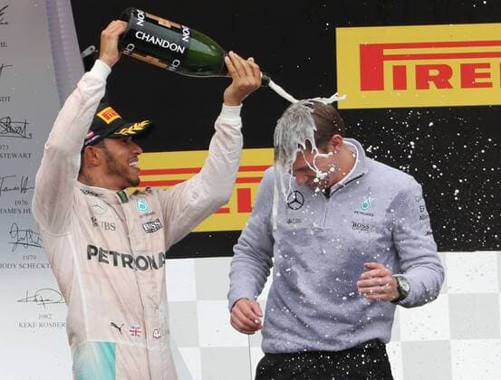 FORMULA 1 - GP of Austria 2016 SPIELBERG,AUSTRIA,03.JUL.16 - MOTORSPORTS, FORMULA 1 - Grand Prix of Austria, Red Bull Ring. Image shows Lewis Hamilton (GBR Mercedes, left). GEPAxpictures xHansxOberlaender