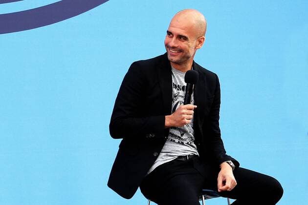 Manchester City Manager Pep Guardiola during the Cityzens Weekend at the Manchester City Academy Stadium, Manchester. Picture date July 3rd, 2016 Pic Matt McNulty Sportimage EDITORIAL USE ONLY. No use with unauthorised audio, video, data, fixture lists, club league logos or live services. Online in-match use limited to 120 images, no video emulation. No use in betting, games or single club league player publications.