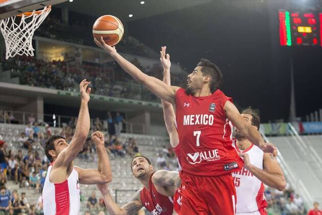 July 5, 2016 - Turin, Italy - The mexican point guard Jorge Ivan Gutierrez drives to the basket in the match between Mexico and Iran at 2016 FIBA Olympic Qualifying Tournament in Turin, Italy on July 5, 2016. FIBA Qualifying Tournament: Mexico v Iran  - ZUMAn230