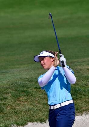 07 July 16: Brooke Henderson fro the bunker during the US Women s Open at CordeValle Golf Club in San Martin, CA. (Photo by Rob Sirota Icon Sportswire) GOLF: JUL 07 LPGA Golf Damen - U.S. Women s Open - First Round Icon16070727421 EDITORIAL USE ONLY