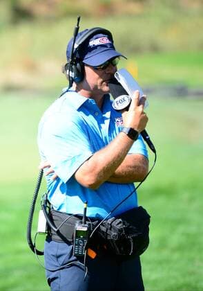 07 July 16: Scott McCarron broadcasting during the US Women s Open at CordeValle Golf Club in San Martin, CA. (Photo by Rob Sirota Icon Sportswire) GOLF: JUL 07 LPGA Golf Damen - U.S. Women s Open - First Round Icon16070729211 EDITORIAL USE ONLY