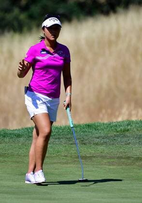 07 July 16: Lydia Ko acknowledges the crowd during the US Women s Open at CordeValle Golf Club in San Martin, CA. (Photo by Rob Sirota Icon Sportswire) GOLF: JUL 07 LPGA Golf Damen - U.S. Women s Open - First Round Icon16070725591 EDITORIAL USE ONLY