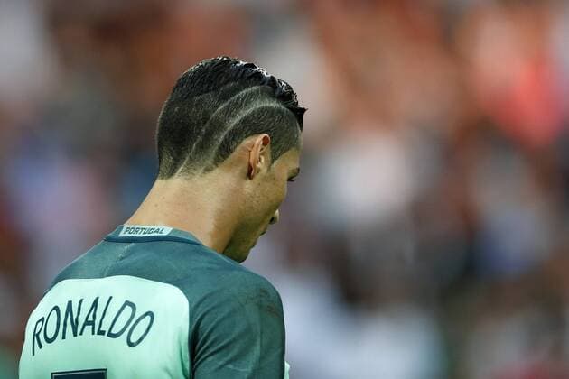 Cristiano Ronaldo of Portugal, haircut during the UEFA EURO EM Europameisterschaft Fussball semi-final match between Portugal and Wales on July 6, 2016 at the Stade de Lyon in Lyon, France. Portugal v Wales UEFA EURO 2016 semi-final 2016 2017 xVIxxIVx 5813124