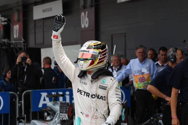 British Grand Prix, Silverstone 07 - 10 July 2016 09.07.2016 - Qualifying, Lewis Hamilton (GBR) Mercedes AMG F1 W07 Hybrid pole position 