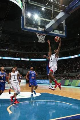 July 10, 2016 - Philippines - France and Canada battled at the Mall of Asia Arena in Pasay City for the FIBA Olympic Qualifying Tournament. France advances to the Olympics by winning the last slot of the qualifying tournament with 83 points versus CanadaÃ¢â‚¬â ¢s 74. World News - July 10, 2016 - ZUMAs166