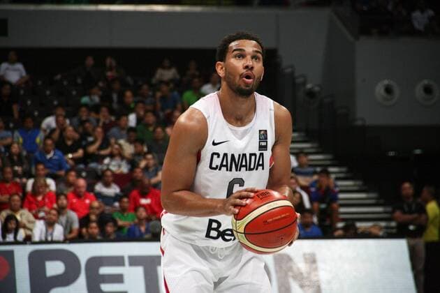 July 10, 2016 - Philippines - Cory Joseph readies to shoot a free throw during the final game. France and Canada battled at the Mall of Asia Arena in Pasay City for the FIBA Olympic Qualifying Tournament. France advances to the Olympics by winning the last slot of the qualifying tournament with 83 points versus CanadaÃ¢â‚¬â ¢s 74. World News - July 10, 2016 - ZUMAs166