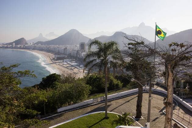 Locations Rio 2016 Olympic Games Olympische Spiele Olympia OS Arena Olympic Beach volleyball Beachvolleyball which is being built on the sands of Copacabana Beach is coming to the final stretch. Seats and stairs have been installed and access to the public are being implemented. With the Arena, a large part of the Copacabana boardwalk is no visibility to the sea. x1159111x  LuizxSouza