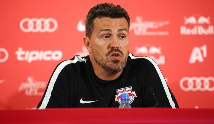 SOCCER - CL quali, RBS vs Liepaja SALZBURG,AUSTRIA,11.JUL.16 - SOCCER - UEFA Champions League, qualification, Red Bull Salzburg vs FK Liepaja, preview, press conference PK Pressekonferenz of RBS. Image shows head coach Oscar Garcia (RBS). GEPAxpictures xFelixxRoittner