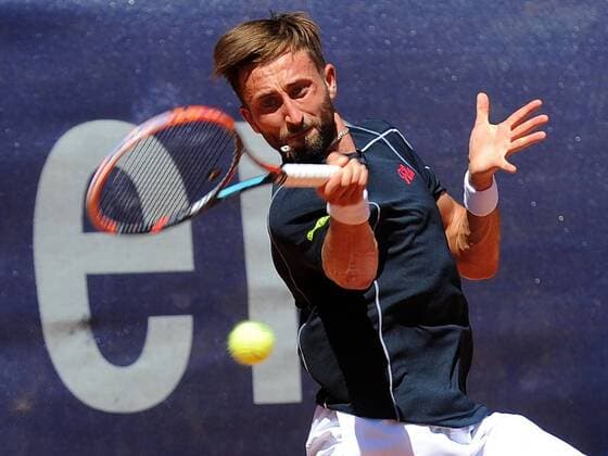 Finale der Saarland-Open, Marvin Netuschil (GER) ist der Sieger in 2016, im Endspiel gegen Filip Horansky (SVK), 6:2 - 6:4, 10.07.16, ITF Turnier Saarland Open, Germany F 6 Futures, beim STC Blau Weiss Saarlouis, Saarlouis Copyright: Franz Eibner-Pressefoto EP_PFZ