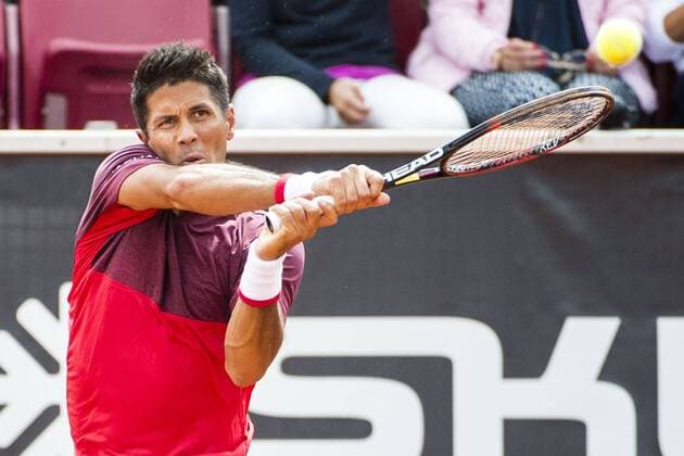 160712 Fernando Verdasco, Spanien under tennismatchen under dag 3 Swedish Open 12 juli 2016 i Bastad.  Copyright: MathildaxAhlberg BB160712MA002