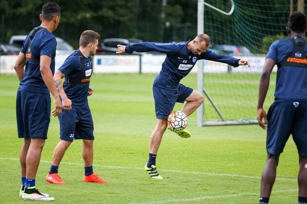 Genk s Thomas Buffel pictured during a training session of Belgian first league soccer team RC Genk, Wednesday 13 July 2016, in Genk. Tomorrow Genk is playing the first leg of the second qualification round in the Europa League competition against Montenegro s Buducnost Podgorica. VIRGINIExLEFOUR  x04890666x