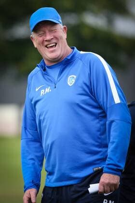Genk s head coach Peter Maes gestures during a training session of Belgian first league soccer team RC Genk, Wednesday 13 July 2016, in Genk. Tomorrow Genk is playing the first leg of the second qualification round in the Europa League competition against Montenegro s Buducnost Podgorica. VIRGINIExLEFOUR  x04890646x