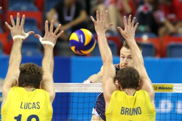 FIVB WORLD LEAGUE FINALS KRAKOW 2016 BRAZIL - ITALY ATAKUJE IVAN ZAYTSEV  20160713CSJP3005