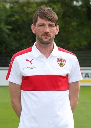 14.07.2016, Stuttgart, Fußball Regionalliga Saison 2016 2017 VfB Stuttgart II: Mannschaftsfoto, Fototermin, Portraits: Trainer Sebastian Gunkel