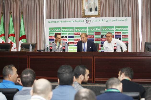 Fußball, Milovan Rajevac ist neuer Trainer der algerischen Nationalmannschaft Algeria Milovan Rajevac s new national coach in Algiers conference 