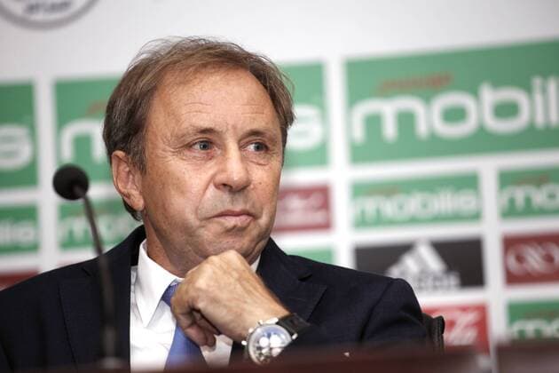 Fußball, Milovan Rajevac ist neuer Trainer der algerischen Nationalmannschaft Algeria Milovan Rajevac s new national coach in Algiers conference 