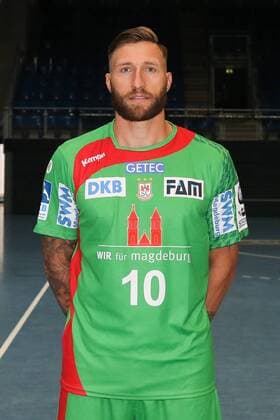 Fabian van Olphen (SC Magdeburg) - Handball Bundesliga Saison 2016-2017 offizeller Fototermin SC Magdeburg in der GETEC Arena in Magdeburg - Einzelbild,Portrait,Deutschland, Handball, Mann, Maenner,15.07.2016