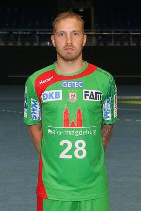 Robert Weber (SC Magdeburg) - Handball Bundesliga Saison 2016-2017 offizeller Fototermin SC Magdeburg in der GETEC Arena in Magdeburg - Einzelbild,Portrait,Deutschland, Handball, Mann, Maenner,15.07.2016