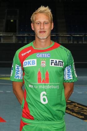 Matthias Musche (SC Magdeburg) - Handball Bundesliga Saison 2016-2017 offizeller Fototermin SC Magdeburg in der GETEC Arena in Magdeburg - Einzelbild,Portrait,Deutschland, Handball, Mann, Maenner,15.07.2016
