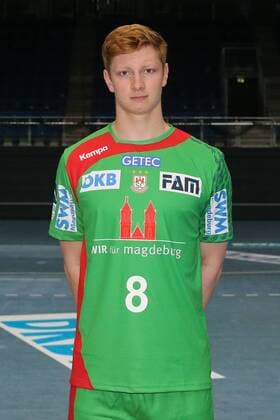 Johannes Wasilewski (SC Magdeburg) - Handball Bundesliga Saison 2016-2017 offizeller Fototermin SC Magdeburg in der GETEC Arena in Magdeburg - Einzelbild,Portrait,Deutschland, Handball, Mann, Maenner,15.07.2016