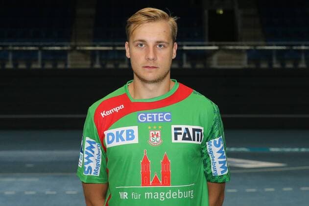Daniel Pettersson (SC Magdeburg) - Handball Bundesliga Saison 2016-2017 offizeller Fototermin SC Magdeburg in der GETEC Arena in Magdeburg - Einzelbild,Portrait,Deutschland, Handball, Mann, Maenner,15.07.2016