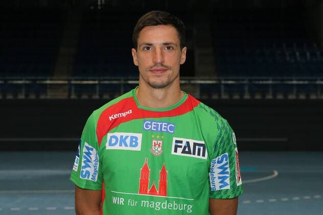 Nemanja Zelenovic (SC Magdeburg) - Handball Bundesliga Saison 2016-2017 offizeller Fototermin SC Magdeburg in der GETEC Arena in Magdeburg - Einzelbild,Portrait,Deutschland, Handball, Mann, Maenner,15.07.2016