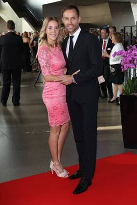 Sven Hannawald mit Freundin Melissa Thiem, Bayerischer Sportpreis 2016 in der BMW Welt in Muenchen am 16.07.2016