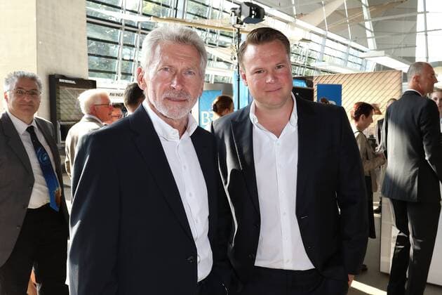 Paul Breitner mit Sohn Max, Bayerischer Sportpreis 2016 in der BMW Welt in Muenchen am 16.07.2016