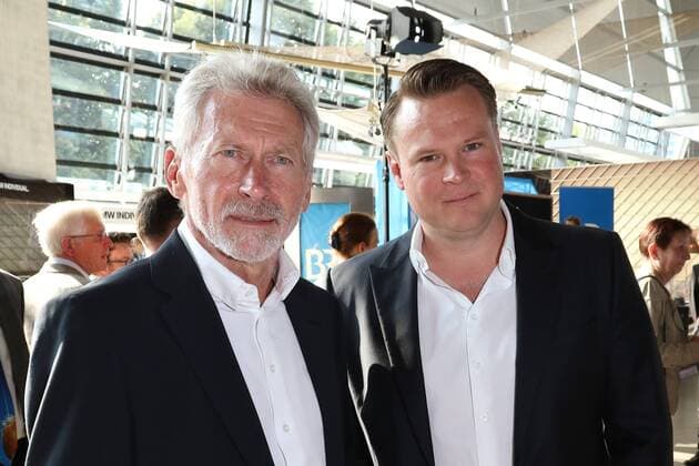 Paul Breitner mit Sohn Max, Bayerischer Sportpreis 2016 in der BMW Welt in Muenchen am 16.07.2016
