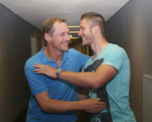 Wuppertaler SV Legenden - Bundesligaallstars, 16.07.2016 -- Markus Bayertz ( links) und Tobias Damm (beide EX Wuppertaler )