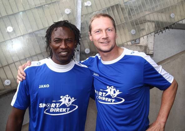 Wuppertaler SV Legenden - Bundesligaallstars, 16.07.2016 -- Jaen-Luis Tavarez ( links) und Marcus Bayertz ( beide EX Wuppertaler)