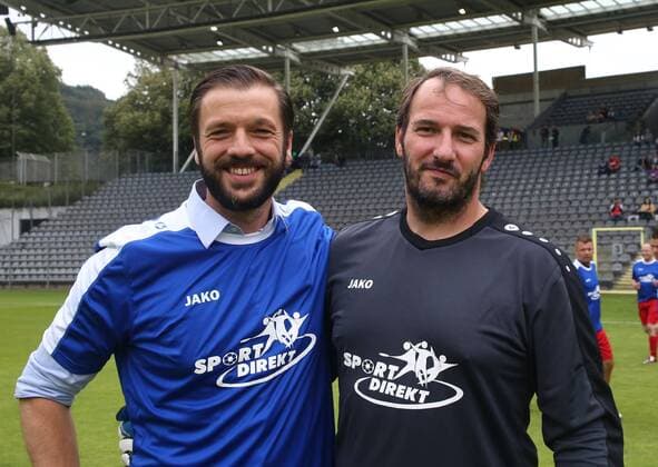 Wuppertaler SV Legenden - Bundesligaallstars, 16.07.2016 -- Dirk Heinzmann ( links ) und Christian Maly ( beide Wuppertaler SV )