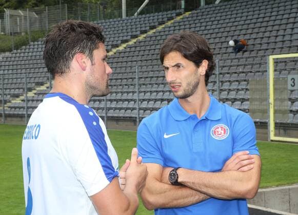 Wuppertaler SV Legenden - Bundesligaallstars, 16.07.2016 -- Giovanni Federico ( links) und Silvio Pagano ( Wuppertaler SV )