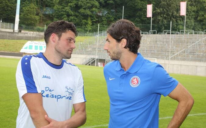 Wuppertaler SV Legenden - Bundesligaallstars, 16.07.2016 -- Giovanni Federico ( links) und Silvio Pagano ( Wuppertaler SV )