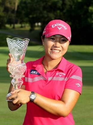 July 17, 2016 - Sylvania, Ohio, United States - Lydia Ko of New Zealand holds the trophy after winning the final playoff round during the final round of the Marathon LPGA Golf Damen Classic golf tournament at Highland Meadows Golf Club in Sylvania, Ohio USA, on Sunday, July 17, 2016. Marathon Classic Presented By Owens Corning And O-I - Final Round  - ZUMAn230