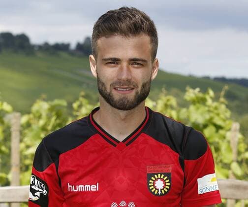 Daniel Hägele (SG) . Fototermin SG Sonnenhof Grossaspach 2016-2017 . Großaspach, GER, 15.07.2016 ,Fussball 3. Liga 2016 2017.