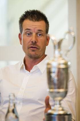 160719 Henrik Stenson under en presskonferens den19 juli 2016 i Barsebäck.  Copyright: MathildaxAhlberg BB160719MA004